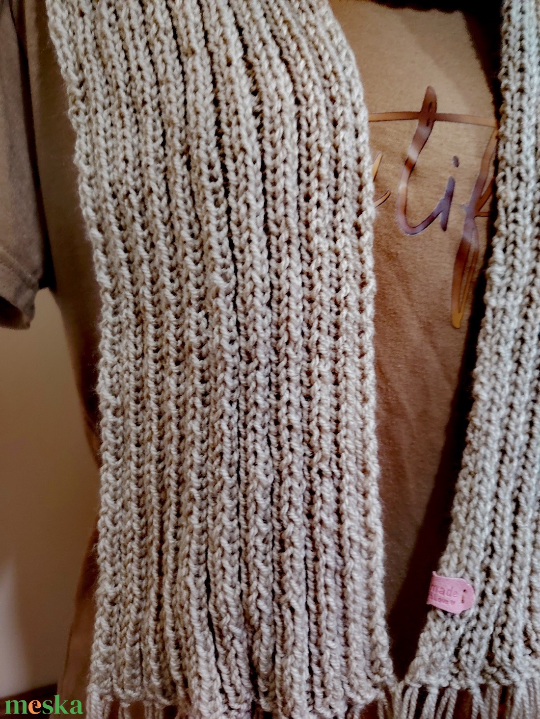 Natúr elegancia sál (66) - ruha & divat - sál, sapka, kendő - sál - Meska.hu