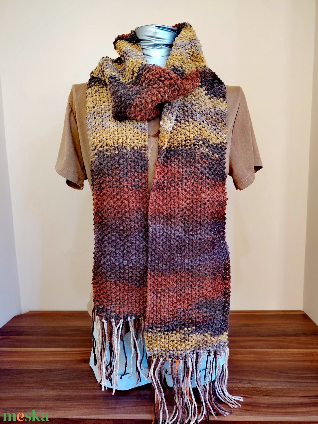 Őszi alkony sál (64) - ruha & divat - sál, sapka, kendő - sál - Meska.hu