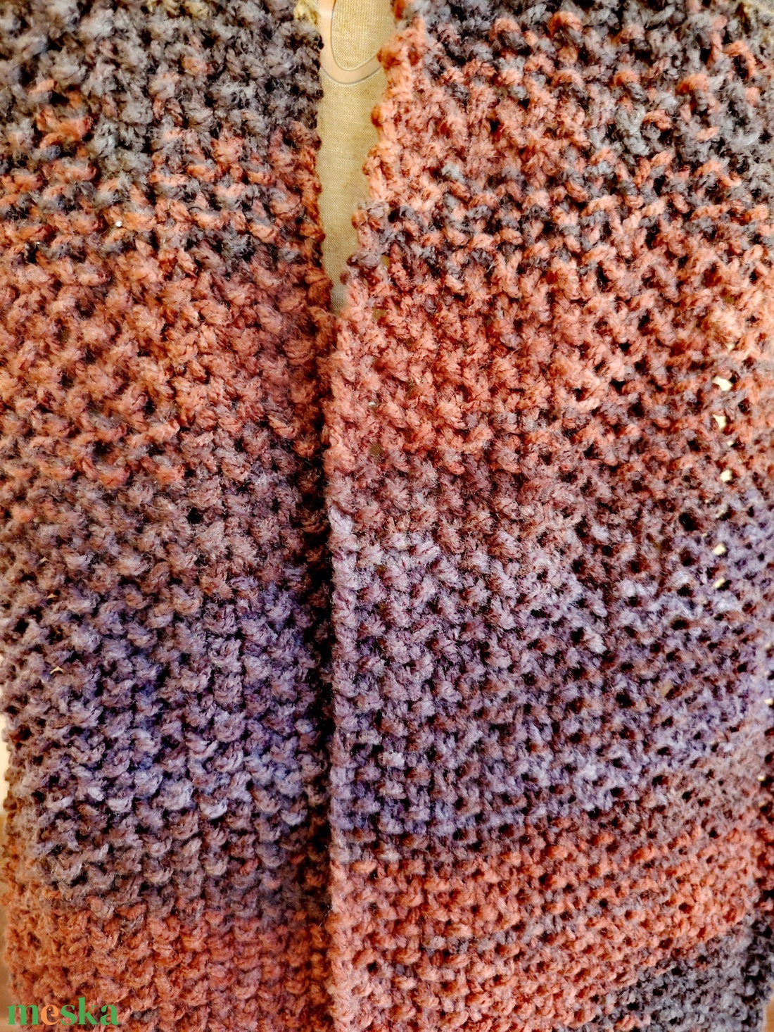 Őszi alkony sál (64) - ruha & divat - sál, sapka, kendő - sál - Meska.hu