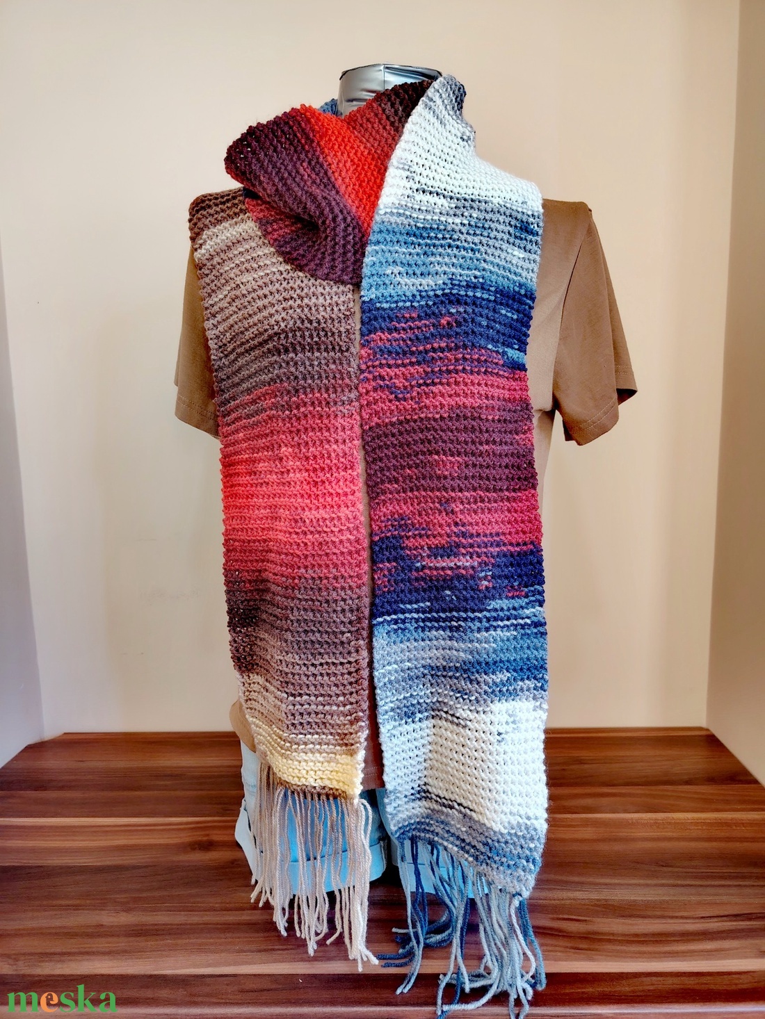 Őszi alkony sál (59) - ruha & divat - sál, sapka, kendő - sál - Meska.hu