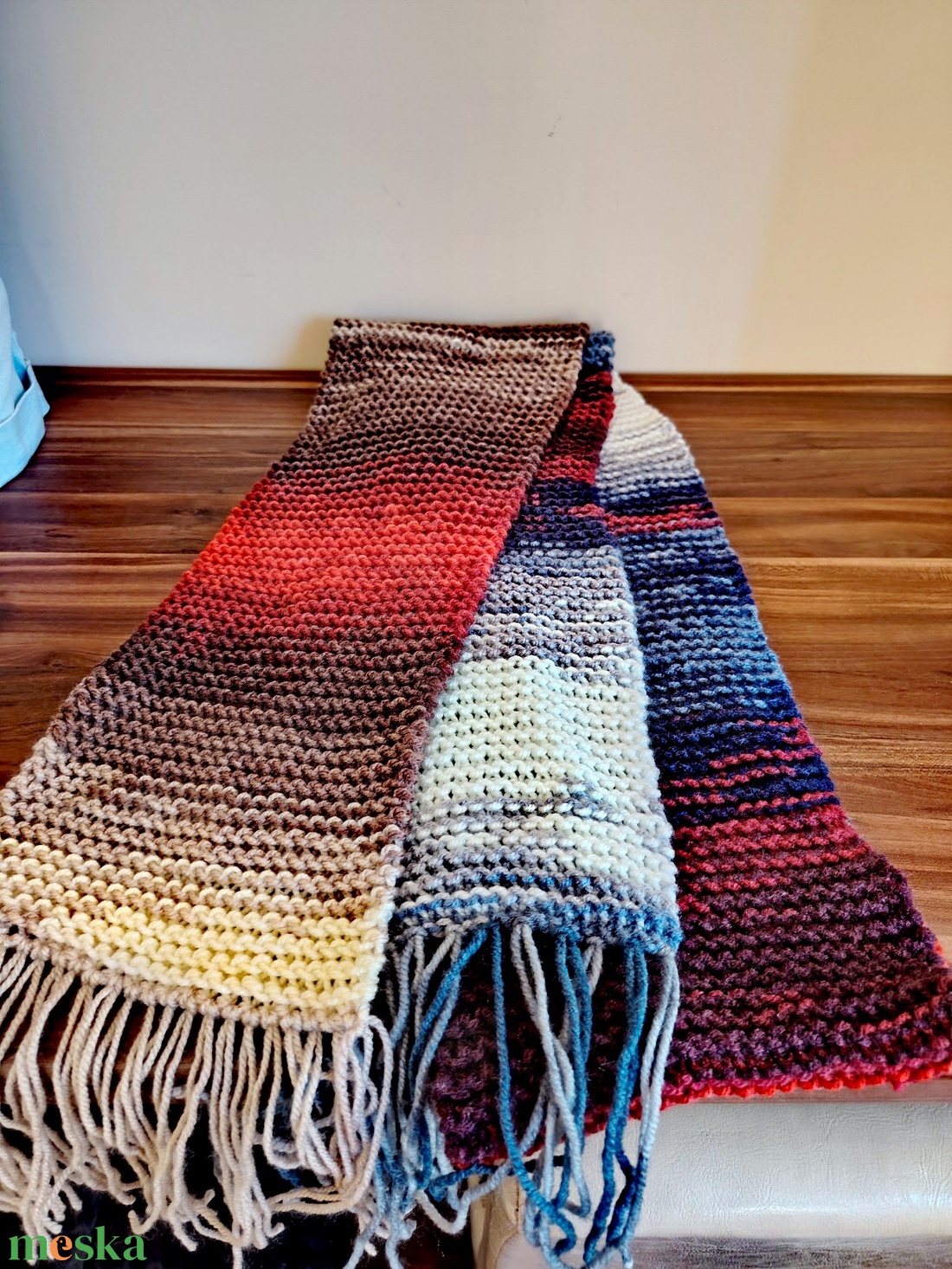 Őszi alkony sál (59) - ruha & divat - sál, sapka, kendő - sál - Meska.hu