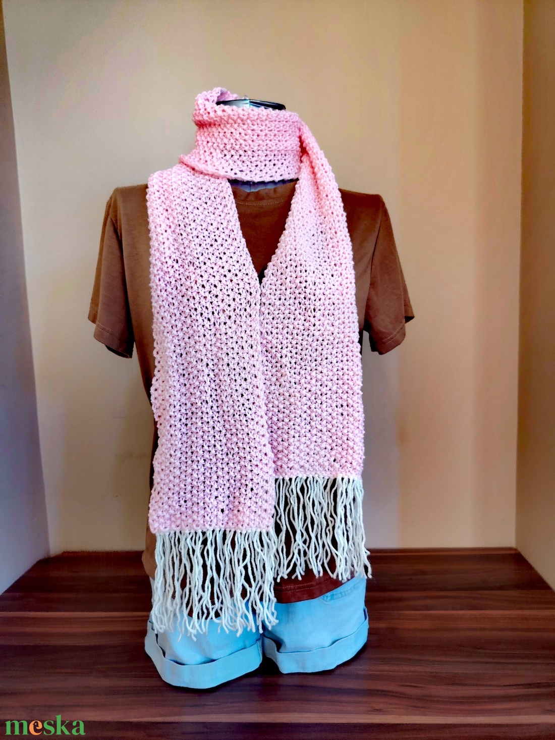 Baba pink álom sál (55) - ruha & divat - sál, sapka, kendő - sál - Meska.hu