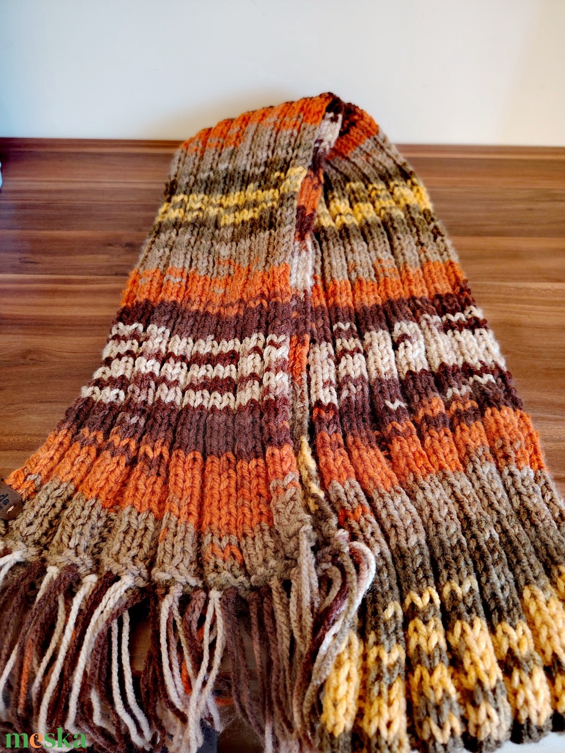 Őszi mozaik sál (54) - ruha & divat - sál, sapka, kendő - sál - Meska.hu