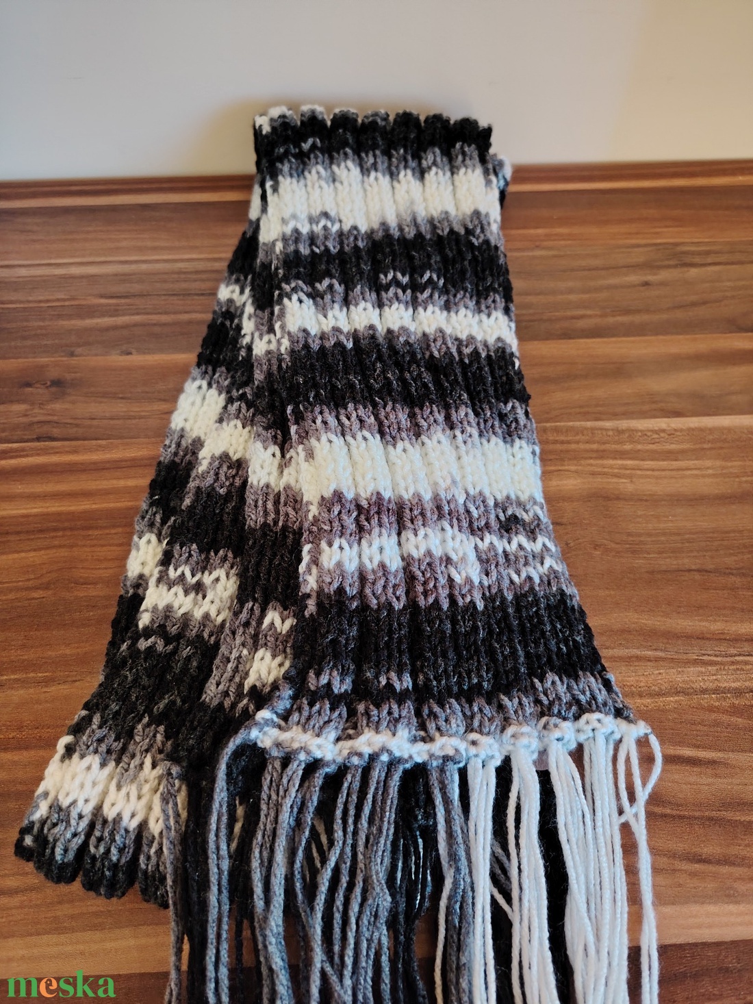 Monokróm elegancia sál (53) - ruha & divat - sál, sapka, kendő - sál - Meska.hu