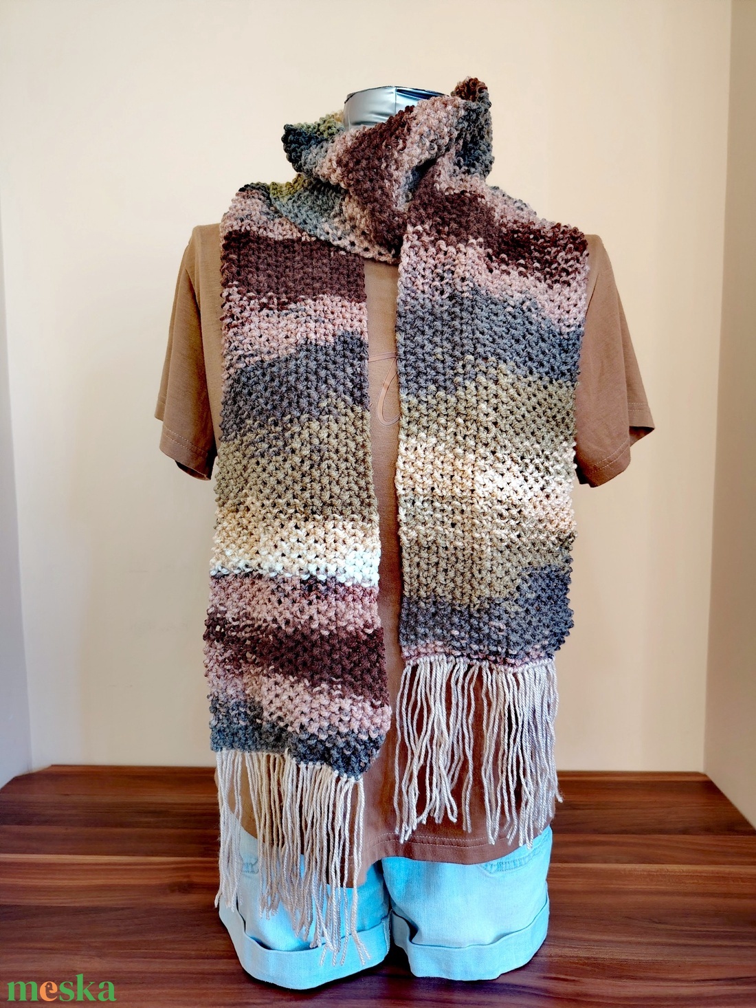 Őszi paletta sál (51) - ruha & divat - sál, sapka, kendő - sál - Meska.hu