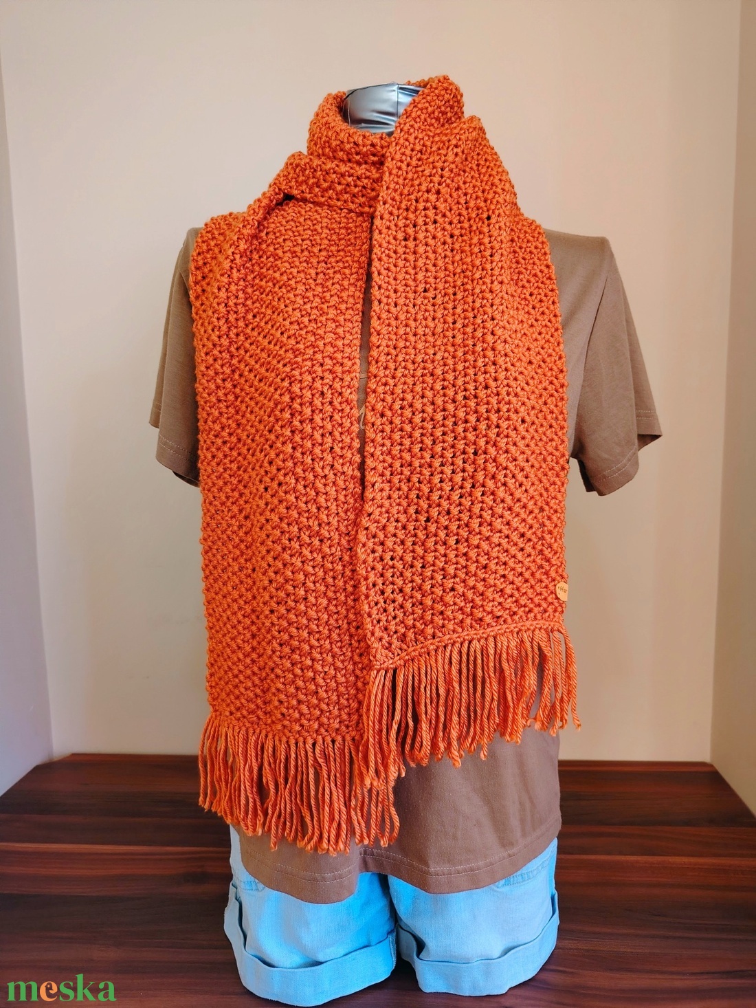Fűszeres narancs sál (50) - ruha & divat - sál, sapka, kendő - sál - Meska.hu
