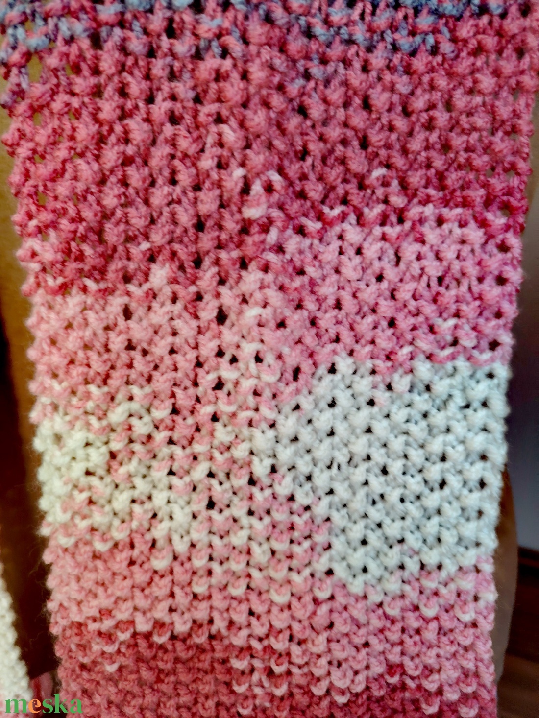 Málna szörbet sál (47) - ruha & divat - sál, sapka, kendő - sál - Meska.hu