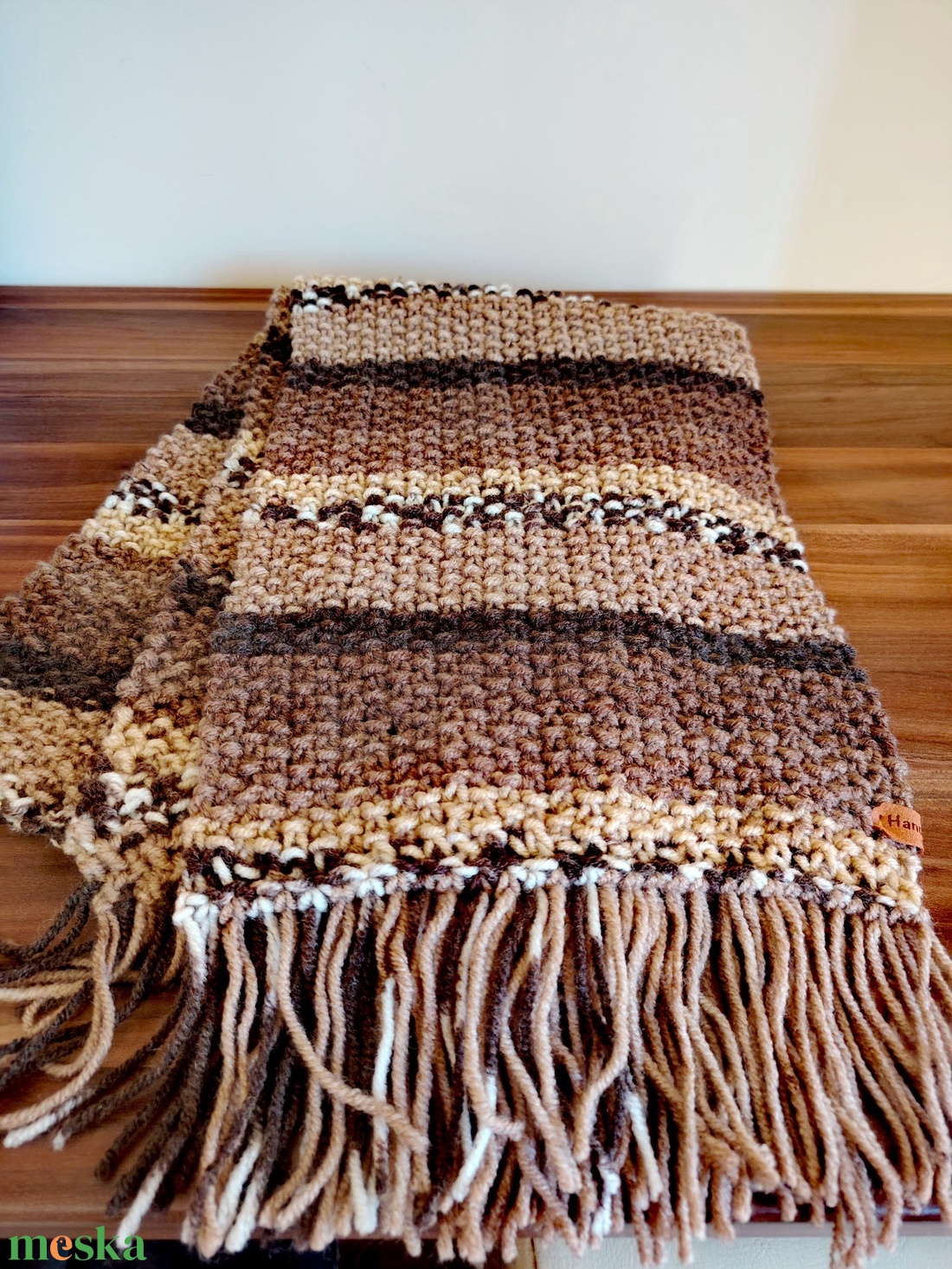 Csokibomba sál (45) - ruha & divat - sál, sapka, kendő - sál - Meska.hu