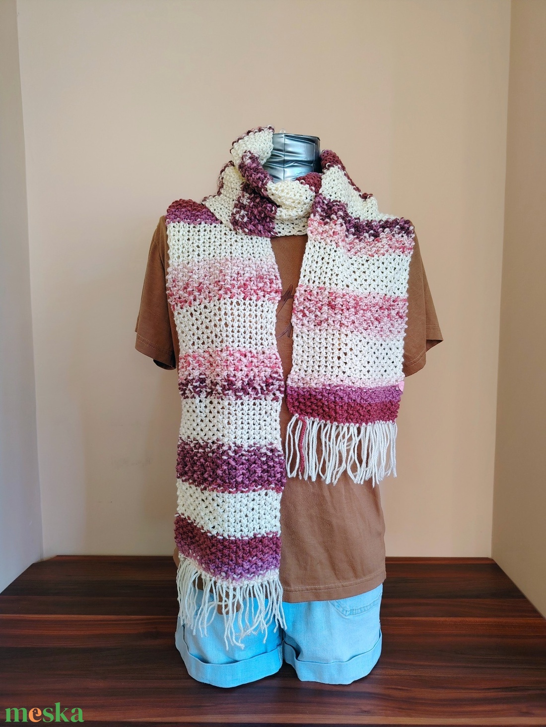 Áfonyás mix sál (42) - ruha & divat - sál, sapka, kendő - sál - Meska.hu