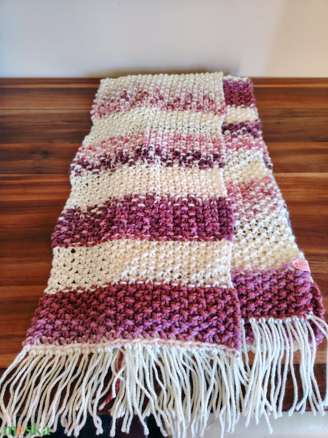 Áfonyás mix sál (42) - ruha & divat - sál, sapka, kendő - sál - Meska.hu