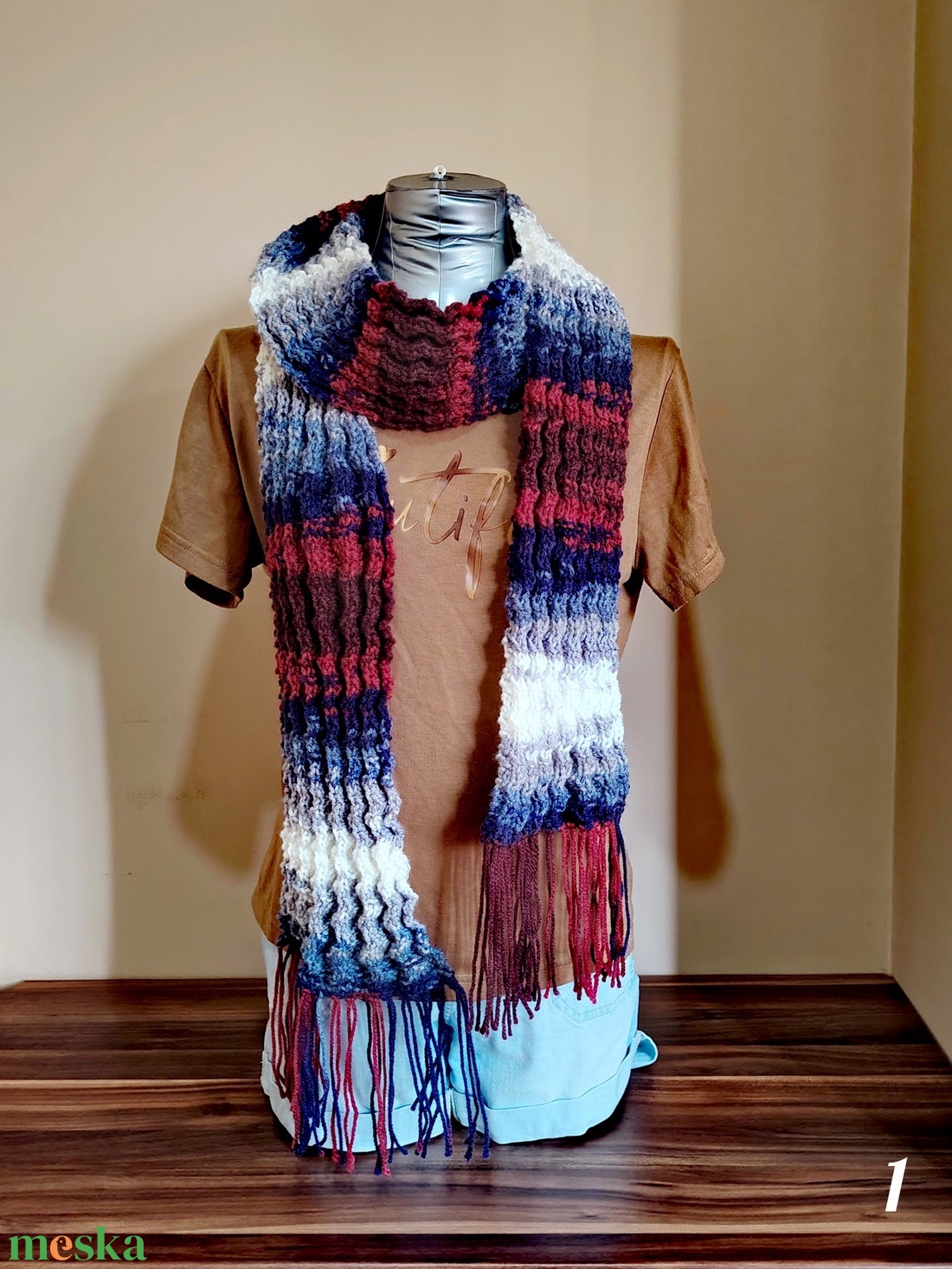 Harmonika sál (1) - ruha & divat - sál, sapka, kendő - sál - Meska.hu