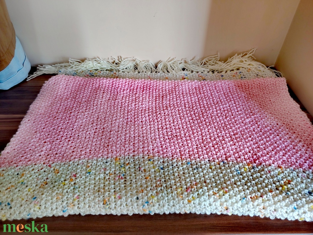 Rózsaszín-mintás stóla(16) - ruha & divat - sál, sapka, kendő - sál - Meska.hu