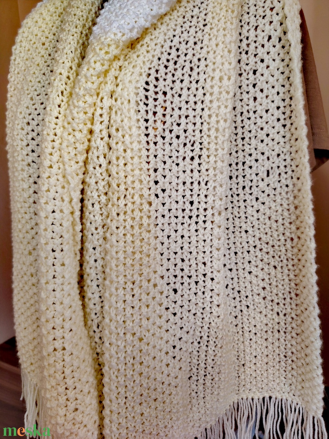 Vanília-citrom stóla (17) - ruha & divat - sál, sapka, kendő - sál - Meska.hu