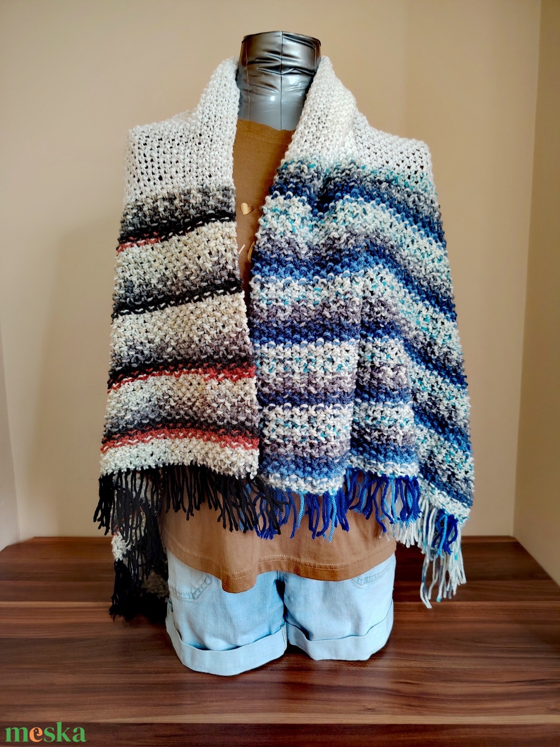 Hullámzó kedély stóla (24) - ruha & divat - sál, sapka, kendő - sál - Meska.hu