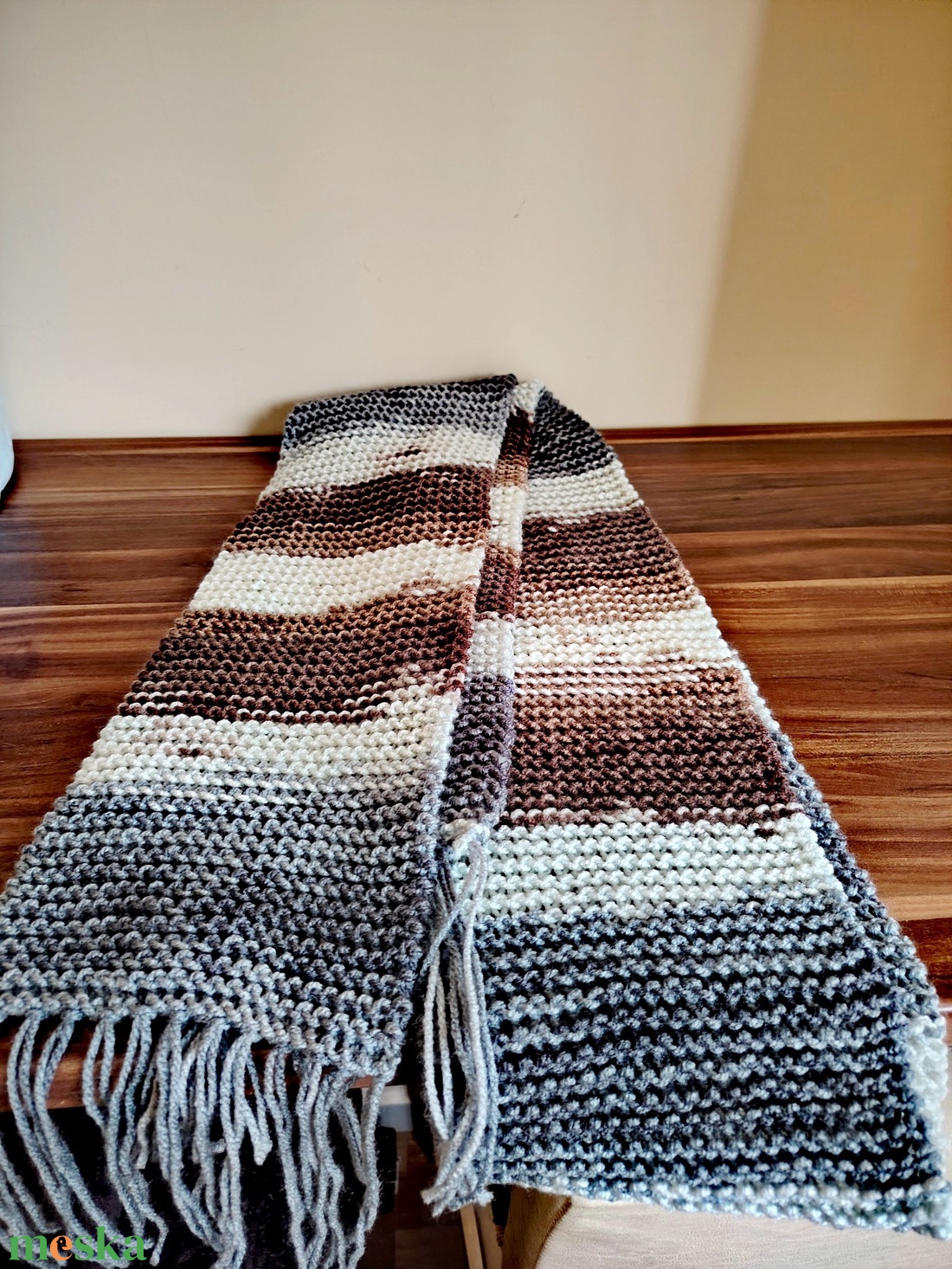 A föld színei sál (25) - ruha & divat - sál, sapka, kendő - sál - Meska.hu