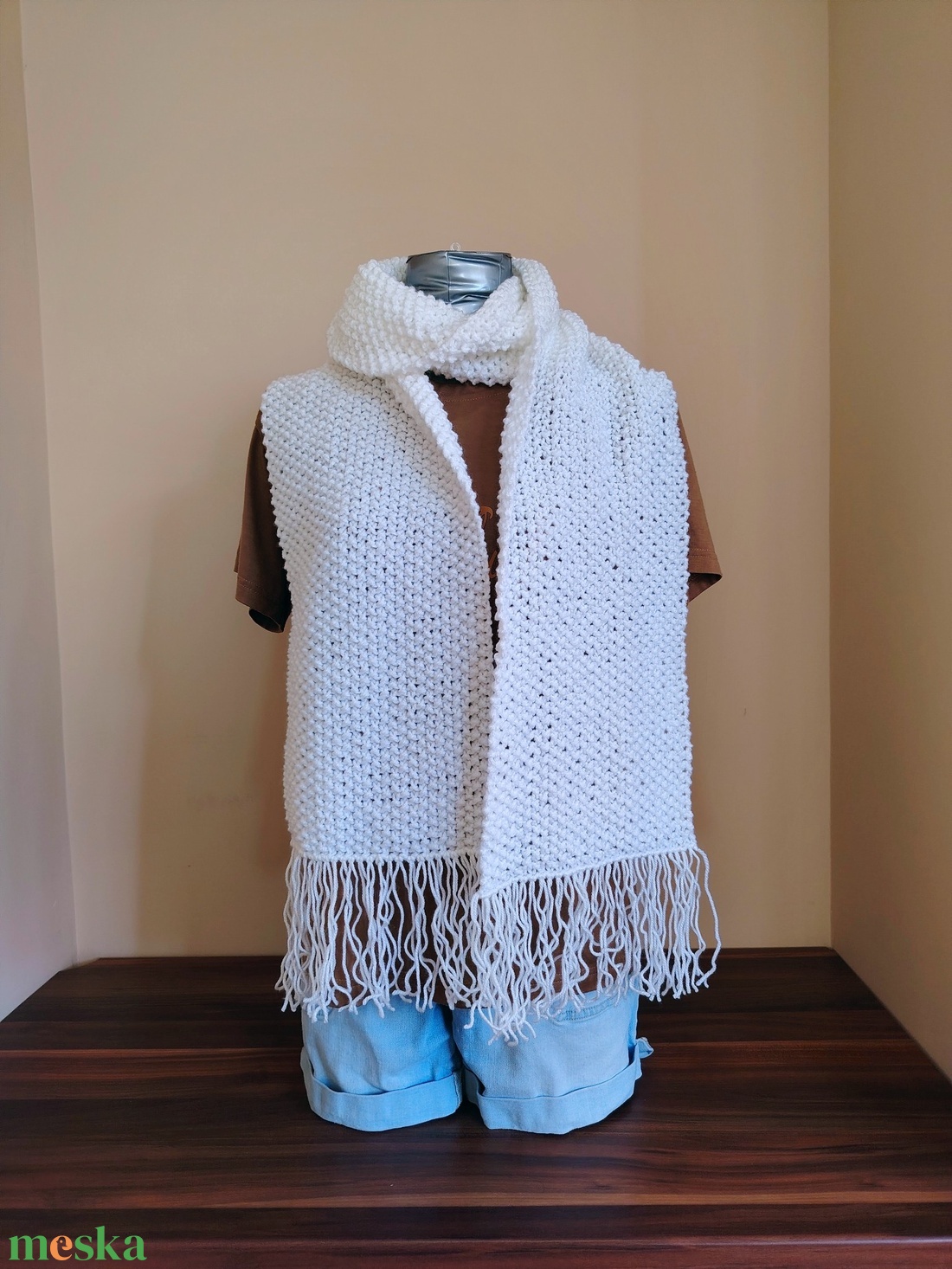 Hófehérke sál (28) - ruha & divat - sál, sapka, kendő - sál - Meska.hu