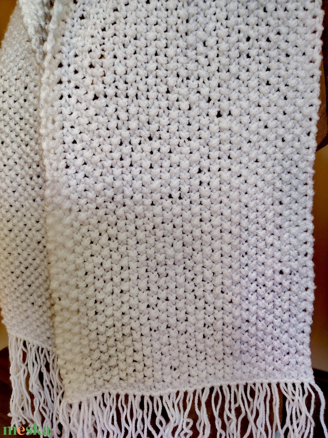 Hófehérke sál (28) - ruha & divat - sál, sapka, kendő - sál - Meska.hu