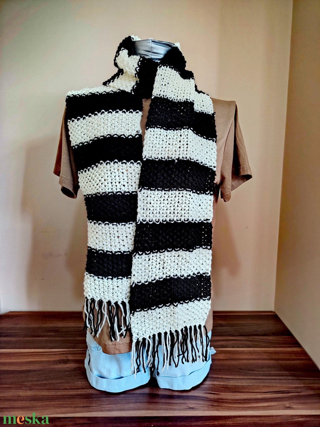 Klasszikus börtön viselet sál (32) - ruha & divat - sál, sapka, kendő - sál - Meska.hu