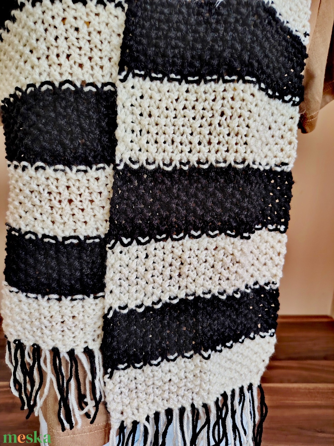 Klasszikus börtön viselet sál (32) - ruha & divat - sál, sapka, kendő - sál - Meska.hu