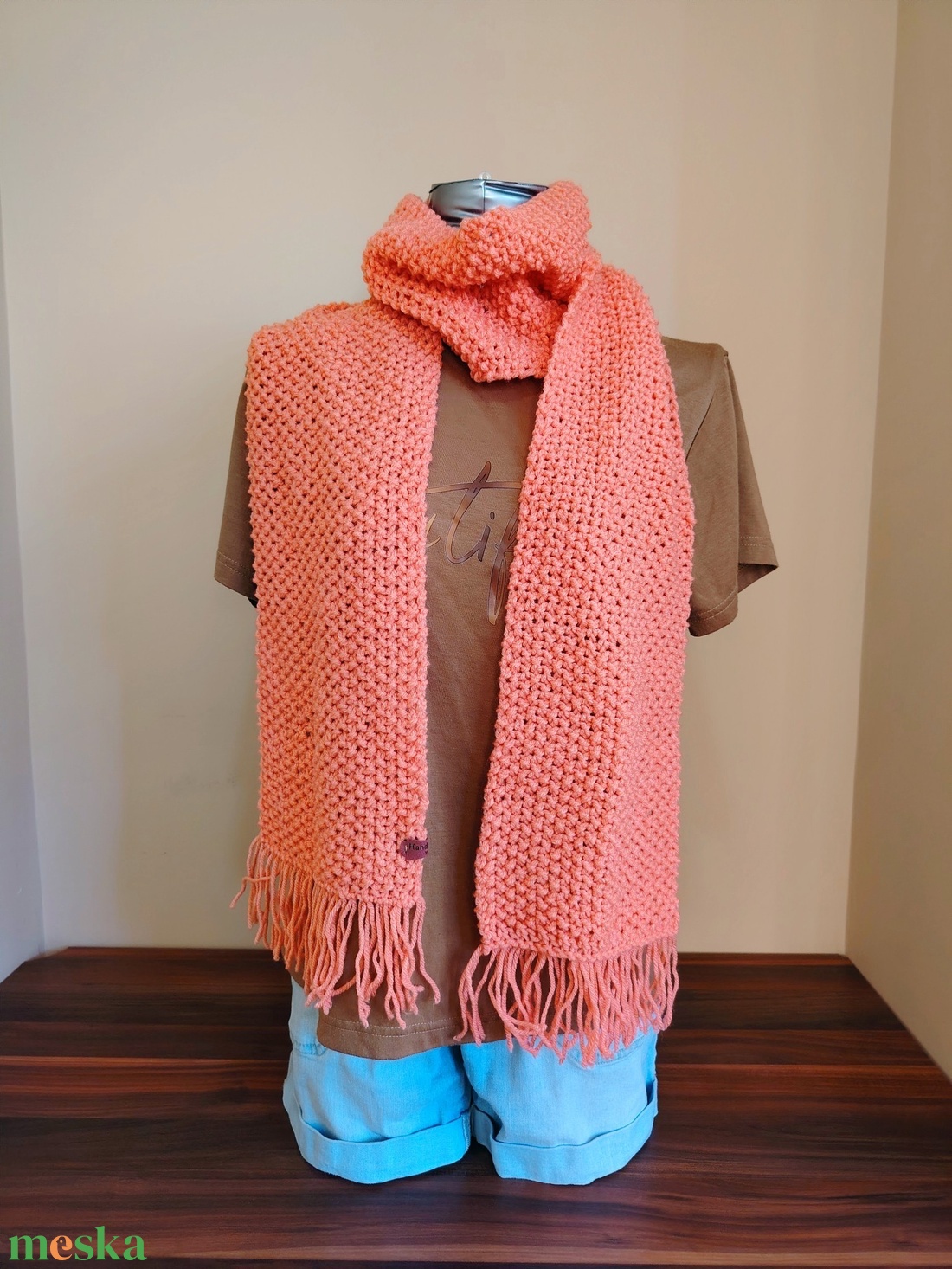 Barackvirág sál (41) - ruha & divat - sál, sapka, kendő - sál - Meska.hu