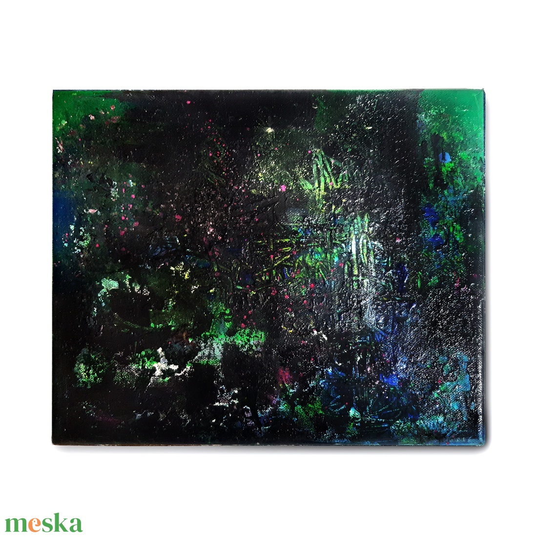 ÉJSZAKAI ERDŐ - 30x25cm - Absztrakt festmény - művészet - festmény - festmény vegyes technika - Meska.hu ÉJSZAKAI ERDŐ - 30x25cm - Absztrakt festmény - művészet - festmény - festmény vegyes technika - Meska.hu
