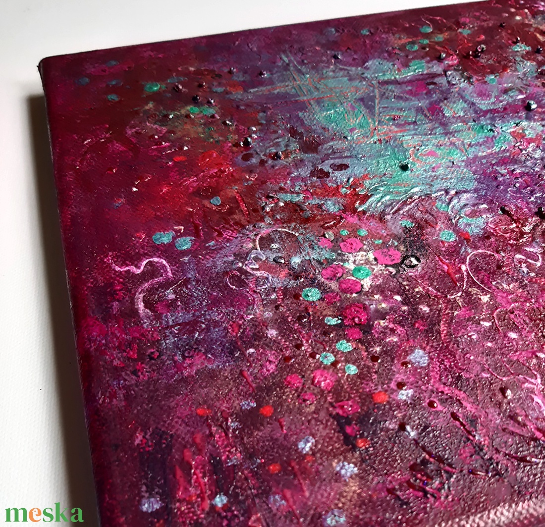 VIRÁGMEZŐ - 25x30cm - Absztrakt festmény - művészet - festmény - festmény vegyes technika - Meska.hu VIRÁGMEZŐ - 25x30cm - Absztrakt festmény - művészet - festmény - festmény vegyes technika - Meska.hu