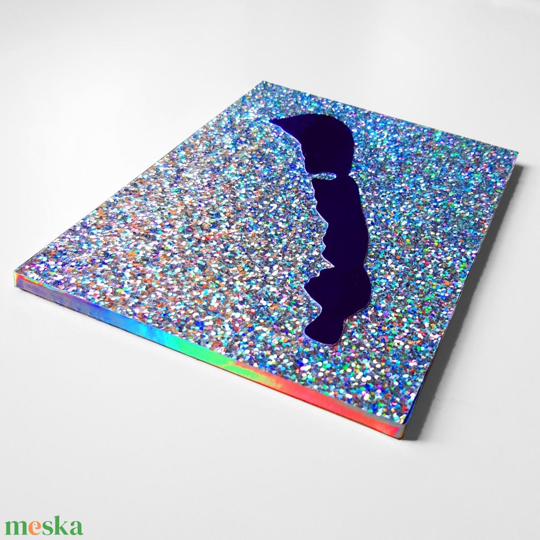 Csillogó Balaton / 16,5 x 11,5 cm - művészet - festmény - festmény vegyes technika - Meska.hu