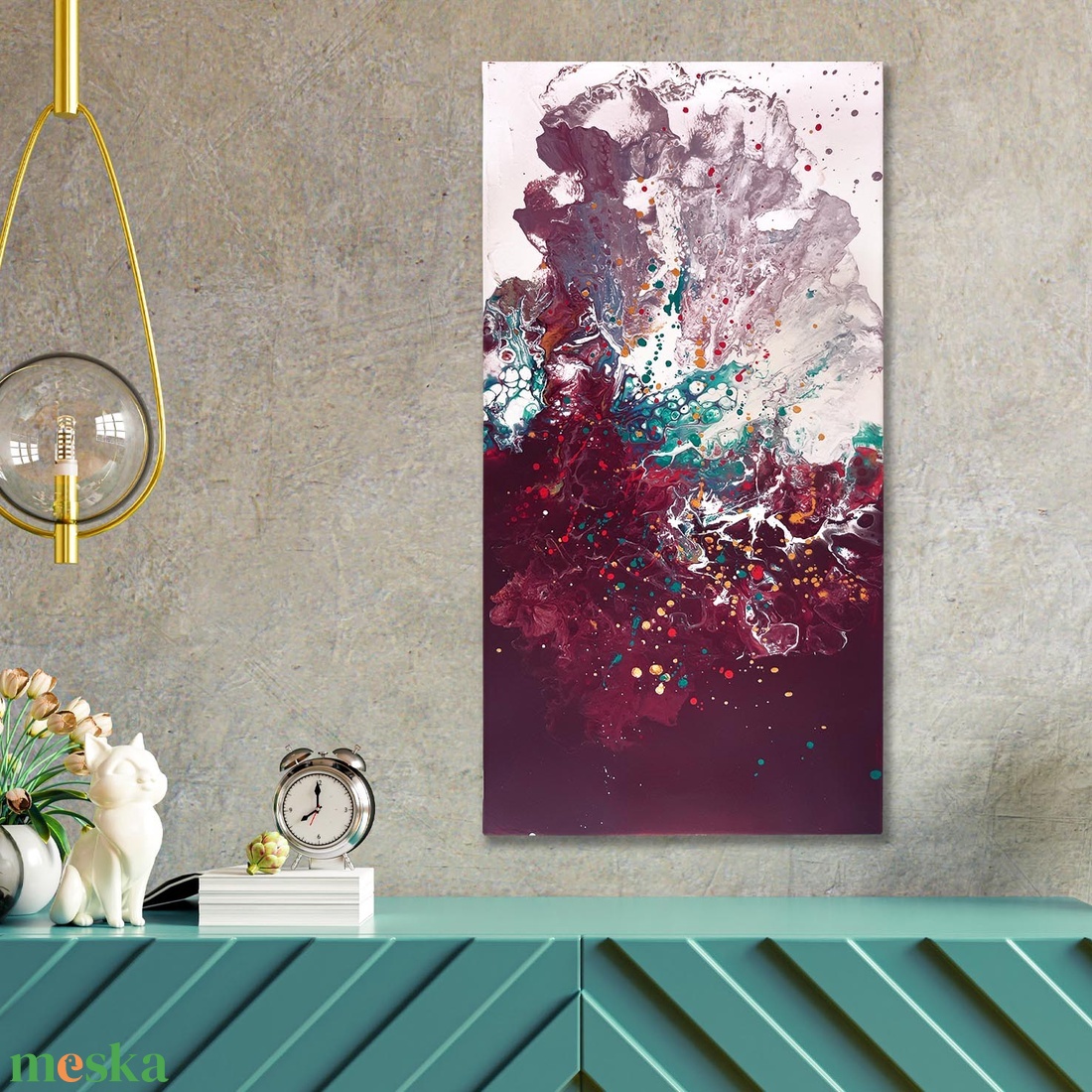 Abszrakt fluid art festmény - 30 x 70 cm - művészet - festmény - akril - Meska.hu Abszrakt fluid art festmény - 30 x 70 cm - művészet - festmény - akril - Meska.hu