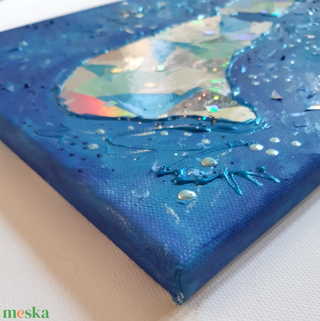 Balaton - 58 x 25 cm / hologram papírokkal / egyedi műalkotás - művészet - festmény - festmény vegyes technika - Meska.hu Balaton - 58 x 25 cm / hologram papírokkal / egyedi műalkotás - művészet - festmény - festmény vegyes technika - Meska.hu