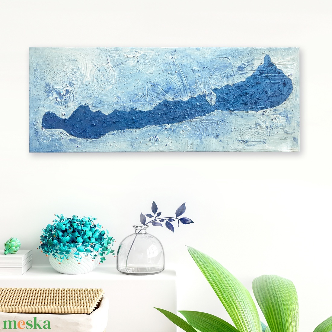 Balatoni nyár 50 x 20 cm / dekoráció, festmény, egyedi, kék, világoskék, fényes - művészet - festmény - festmény vegyes technika - Meska.hu Balatoni nyár 50 x 20 cm / dekoráció, festmény, egyedi, kék, világoskék, fényes - művészet - festmény - festmény vegyes technika - Meska.hu