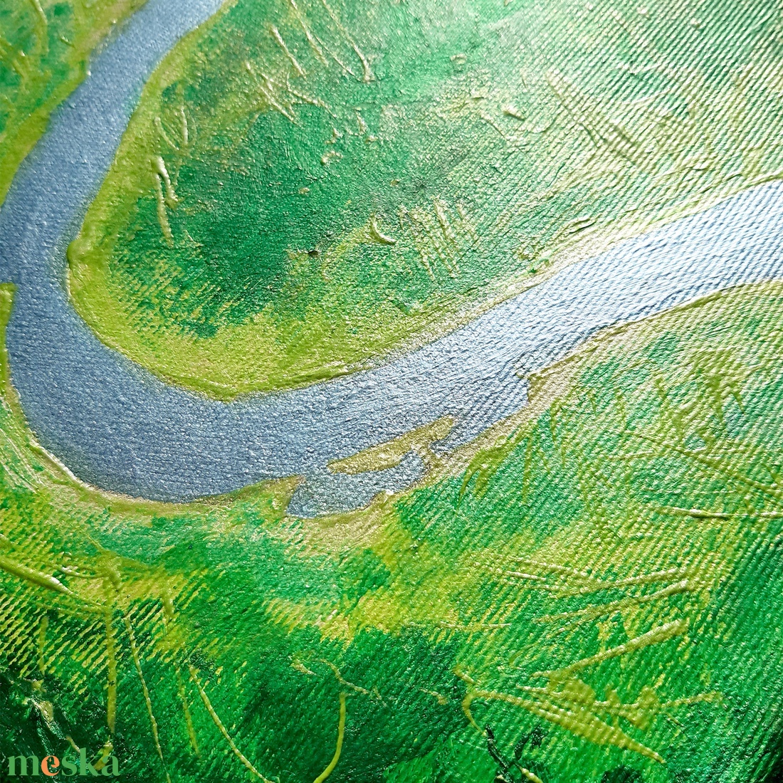 Dunakanyar / 20x20cm / festmény, vászonkép - művészet - festmény - akril - Meska.hu
