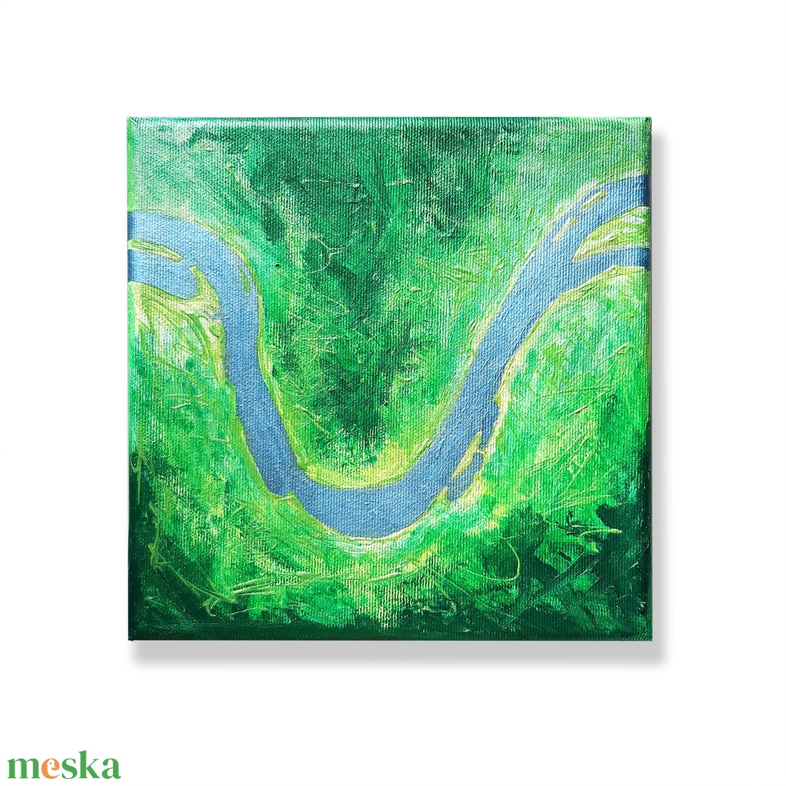 Dunakanyar / 20x20cm / festmény, vászonkép - művészet - festmény - akril - Meska.hu