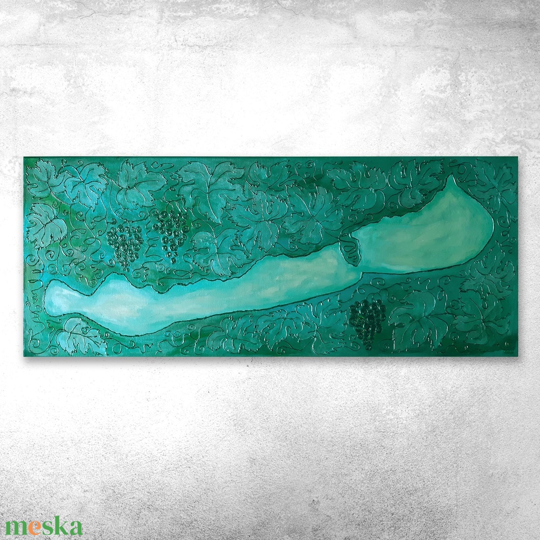 Balatoni Borok festmény - 100x40cm / borvidék, balaton, szőlős, kéktúra, egyedi alkotás - művészet - festmény - festmény vegyes technika - Meska.hu Balatoni Borok festmény - 100x40cm / borvidék, balaton, szőlős, kéktúra, egyedi alkotás - művészet - festmény - festmény vegyes technika - Meska.hu