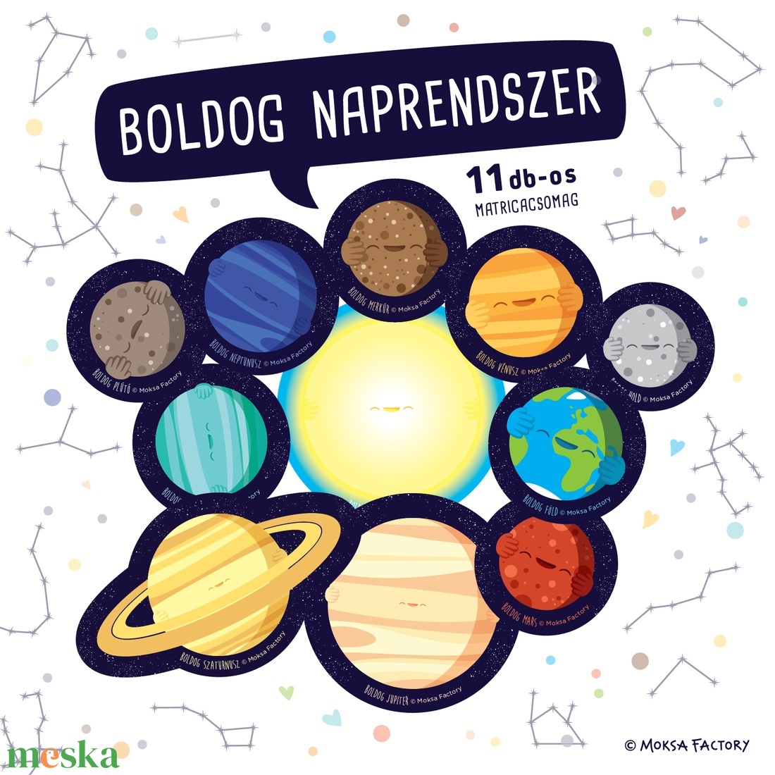Boldog Bolygók - matrica csomag / laptopra, füzetre, mobilra is / naprendszer boldogsága / bolygó / hold / nap - otthon & életmód - papír, írószer - matrica, matrica csomag - Meska.hu Boldog Bolygók - matrica csomag / laptopra, füzetre, mobilra is / naprendszer boldogsága / bolygó / hold / nap - otthon & életmód - papír, írószer - matrica, matrica csomag - Meska.hu