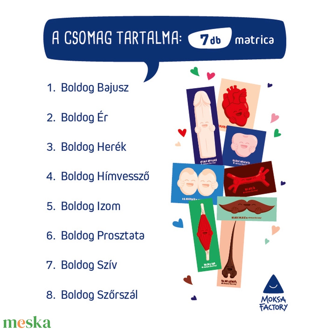 Boldog Férfi matrica csomag  - otthon & életmód - papír, írószer - matrica, matrica csomag - Meska.hu
