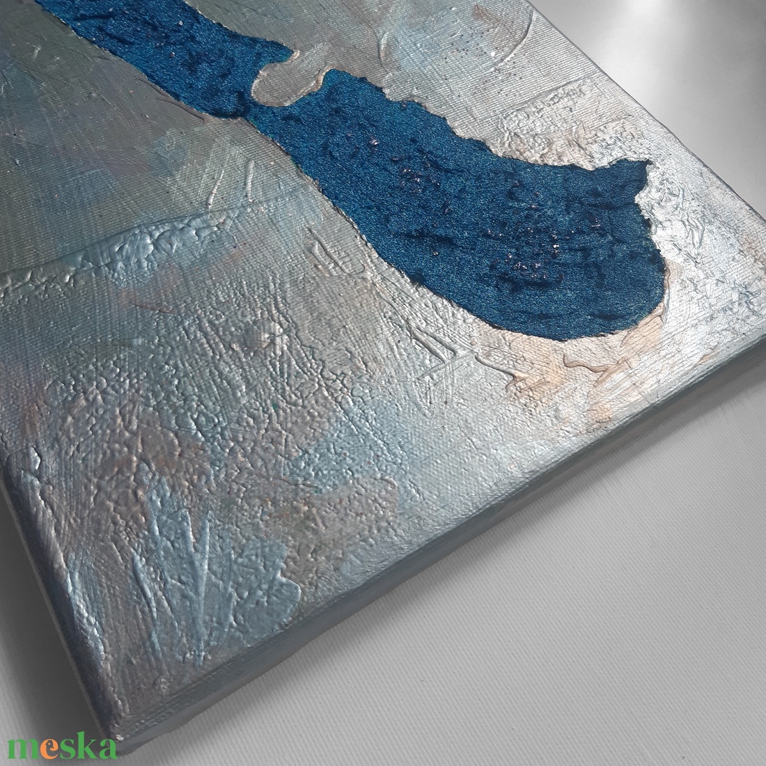 Ezüstöskék Balaton - 50x25cm - vászon festmény, dekoráció, egyedi - művészet - festmény - festmény vegyes technika - Meska.hu Ezüstöskék Balaton - 50x25cm - vászon festmény, dekoráció, egyedi - művészet - festmény - festmény vegyes technika - Meska.hu