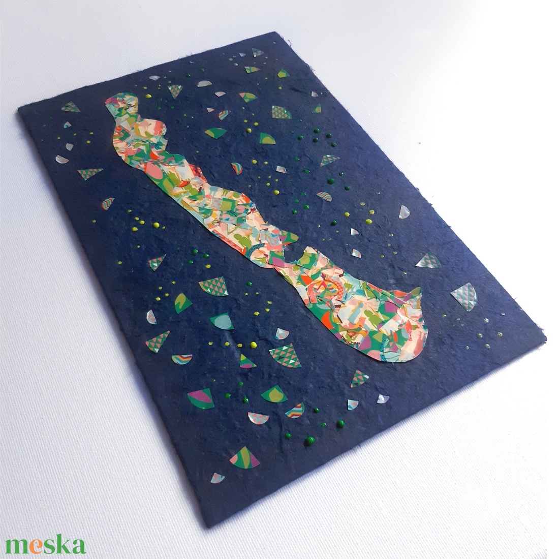 Balaton kollázs / 29x19cm / színes, papír, akasztóval - művészet - kollázs - Meska.hu Balaton kollázs / 29x19cm / színes, papír, akasztóval - művészet - kollázs - Meska.hu
