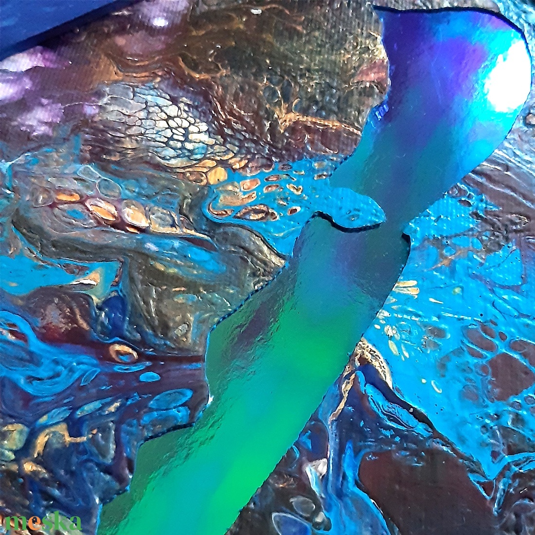 Fluid Art Balaton - 30x20cm festmény - fluid art hologramos csillogással tarka, színes - művészet - festmény - festmény vegyes technika - Meska.hu Fluid Art Balaton - 30x20cm festmény - fluid art hologramos csillogással tarka, színes - művészet - festmény - festmény vegyes technika - Meska.hu