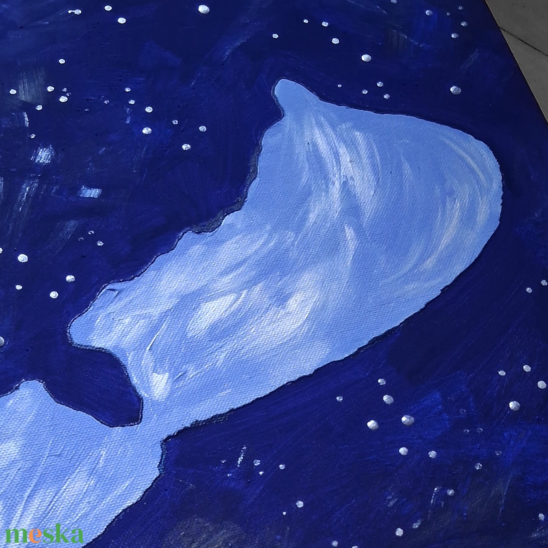 75x58cm Éjszakai Balaton sziluett vászonkép festmény - művészet - festmény - festmény vegyes technika - Meska.hu 75x58cm Éjszakai Balaton sziluett vászonkép festmény - művészet - festmény - festmény vegyes technika - Meska.hu