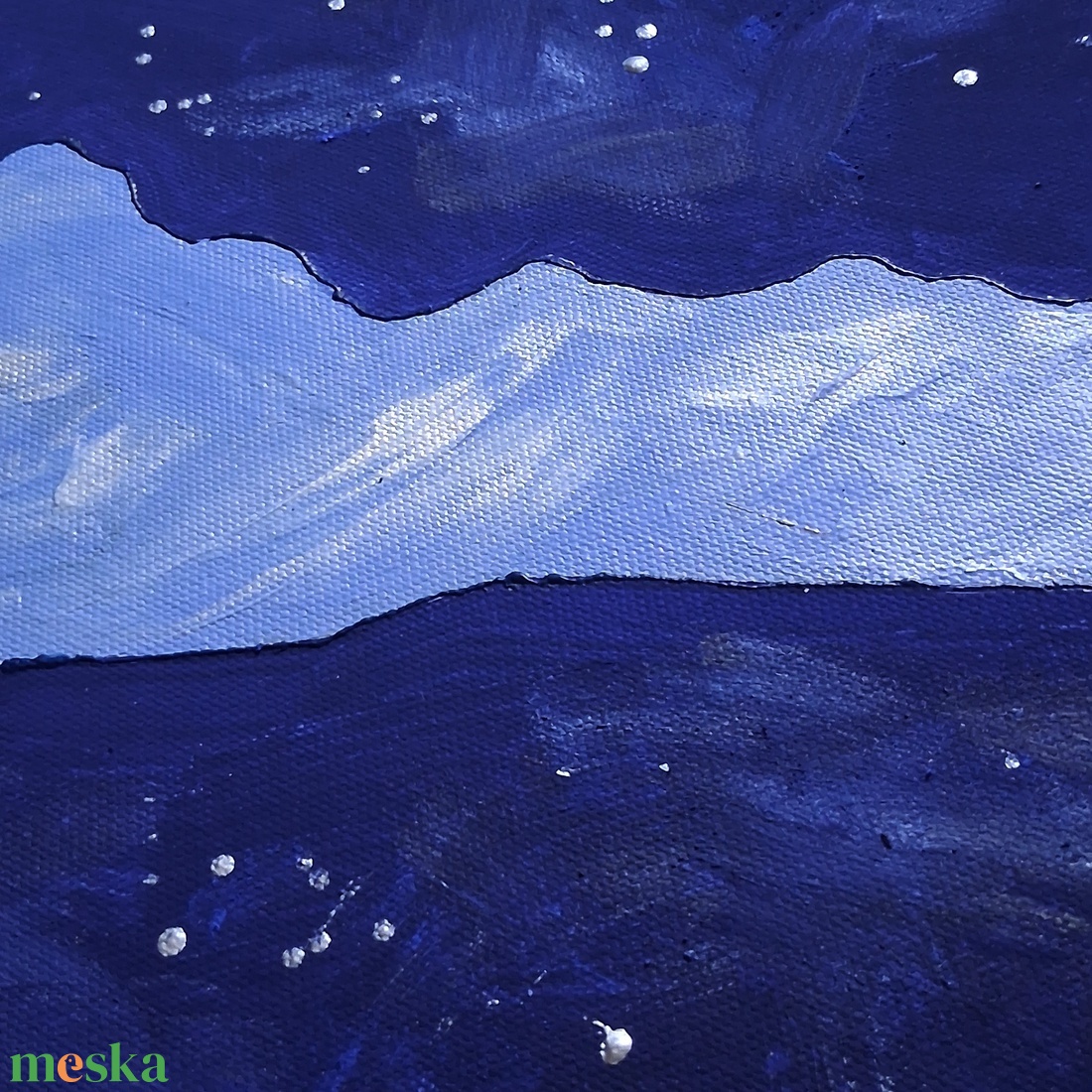 75x58cm Éjszakai Balaton sziluett vászonkép festmény - művészet - festmény - festmény vegyes technika - Meska.hu 75x58cm Éjszakai Balaton sziluett vászonkép festmény - művészet - festmény - festmény vegyes technika - Meska.hu