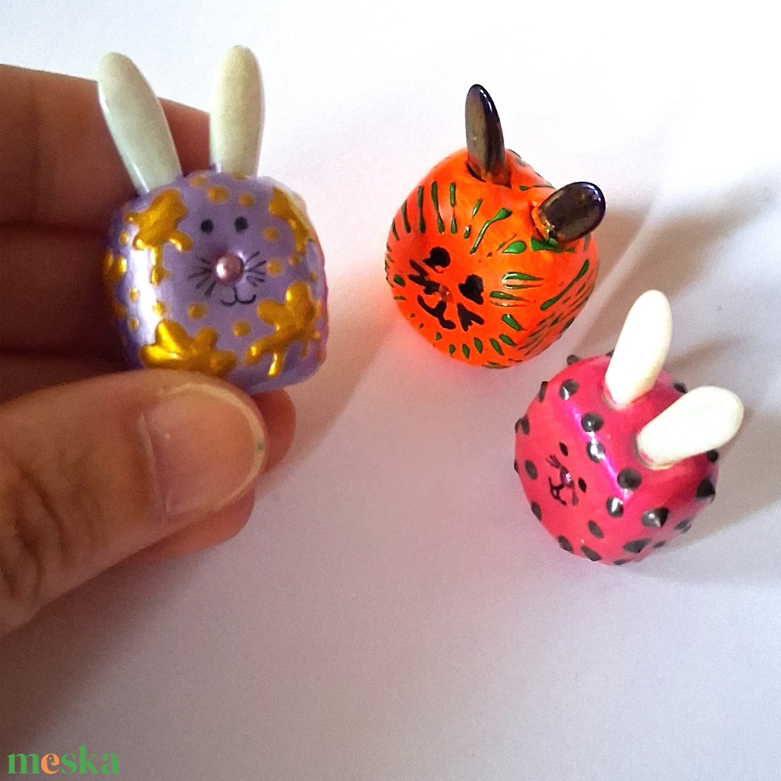 Nyuszi figurák 3db - játék & sport - plüssállat & játékfigura - nyuszi - Meska.hu Nyuszi figurák 3db - játék & sport - plüssállat & játékfigura - nyuszi - Meska.hu