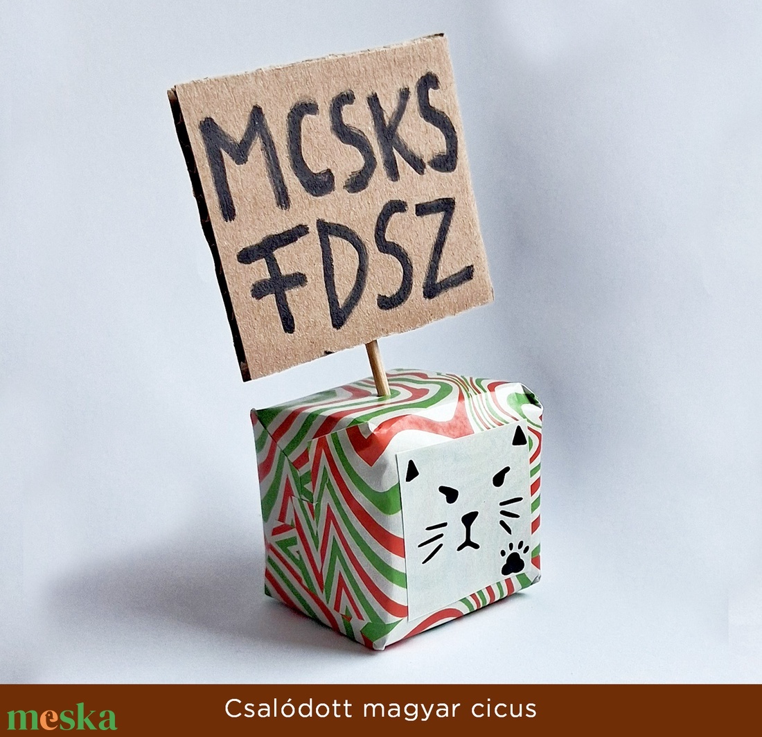 Macskás Fadísz - otthon & életmód - dekoráció - dísztárgy - Meska.hu