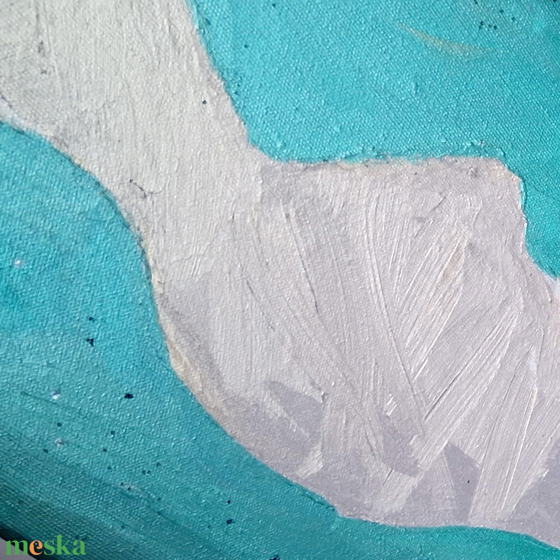 Türkiz Balaton / (1méter) 100 x 50 cm / dekoráció, festmény - művészet - festmény - akril - Meska.hu