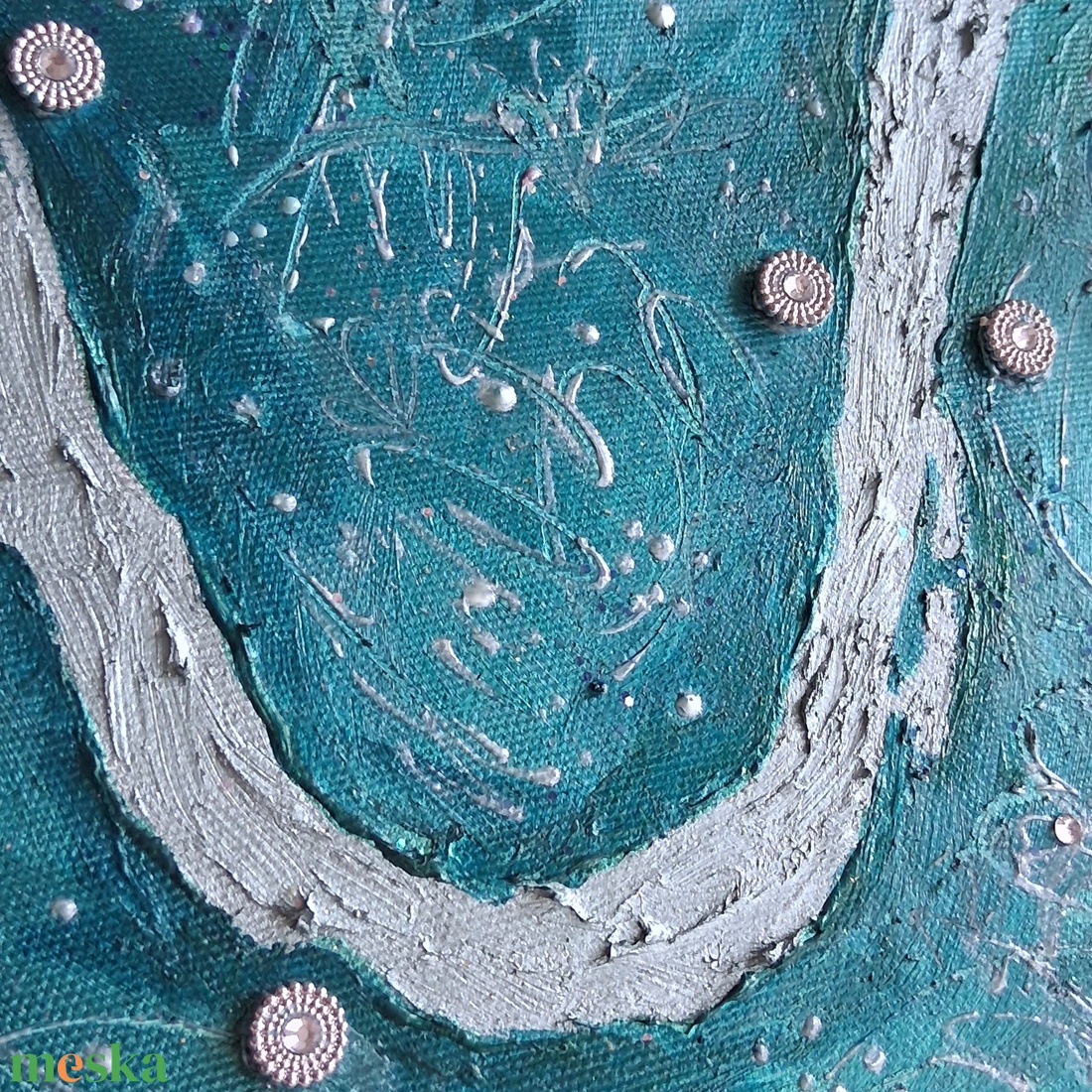 Dunakanyar / 20x20cm / festmény, vászonkép / Nagymaros Zebegény Visegrád Dömös - művészet - festmény - akril - Meska.hu