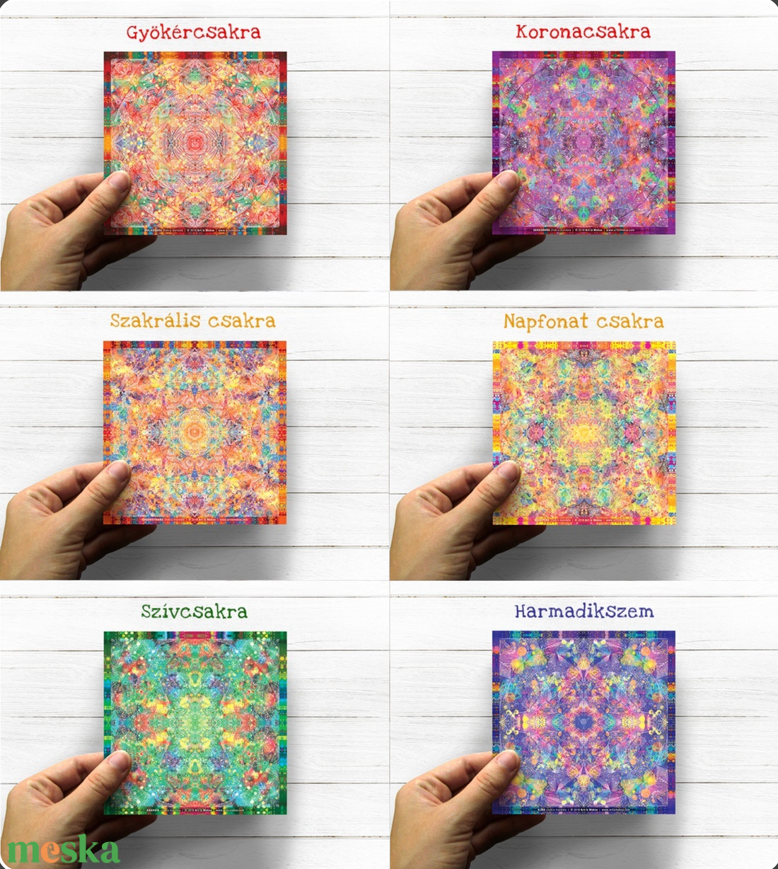 Csakra Mandala matrica csomag - otthon & életmód - dekoráció - spiritualitás - mandala - Meska.hu