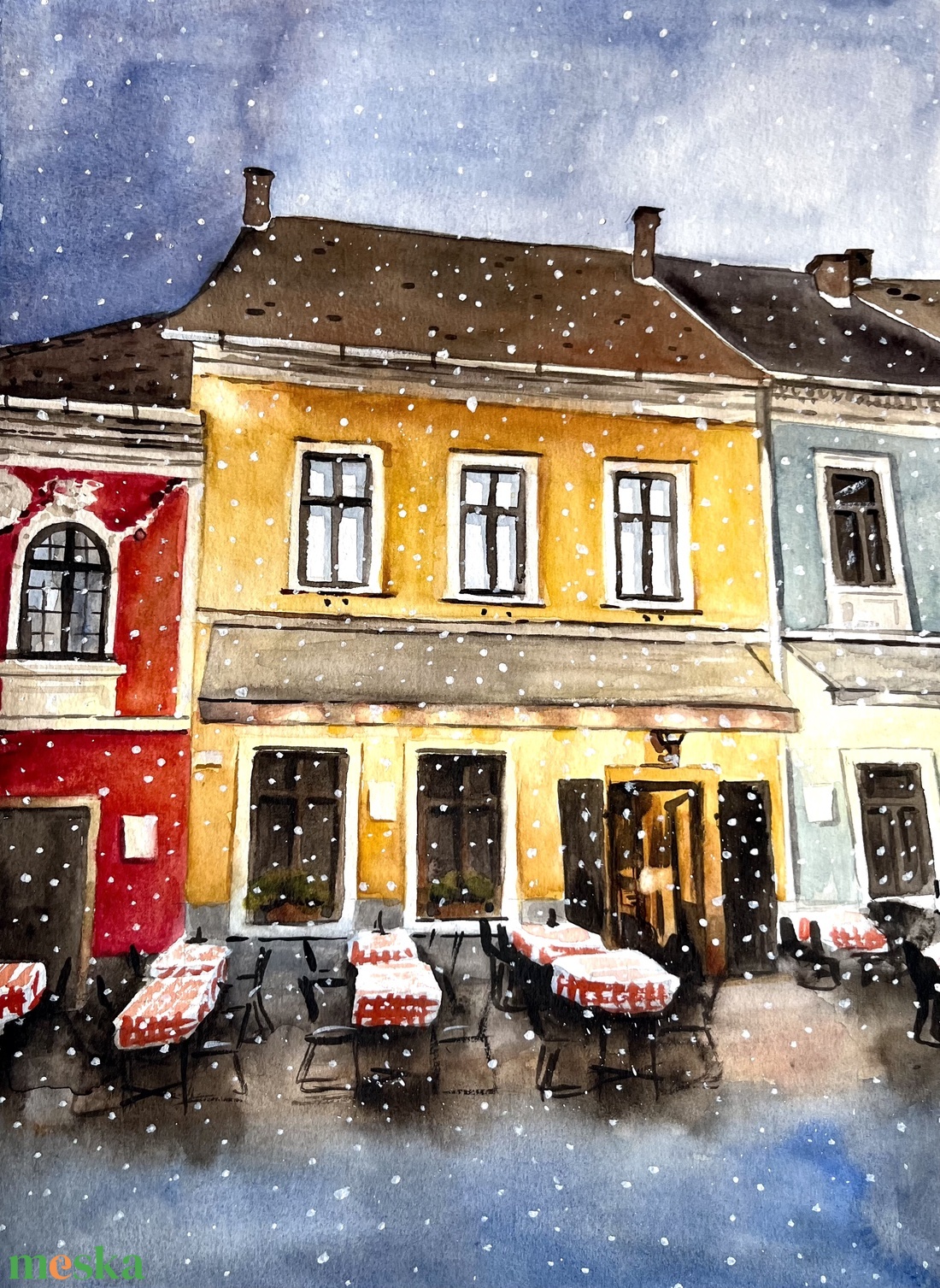 Szentendre - eredeti akvarell festmény - művészet - festmény - akvarell - Meska.hu