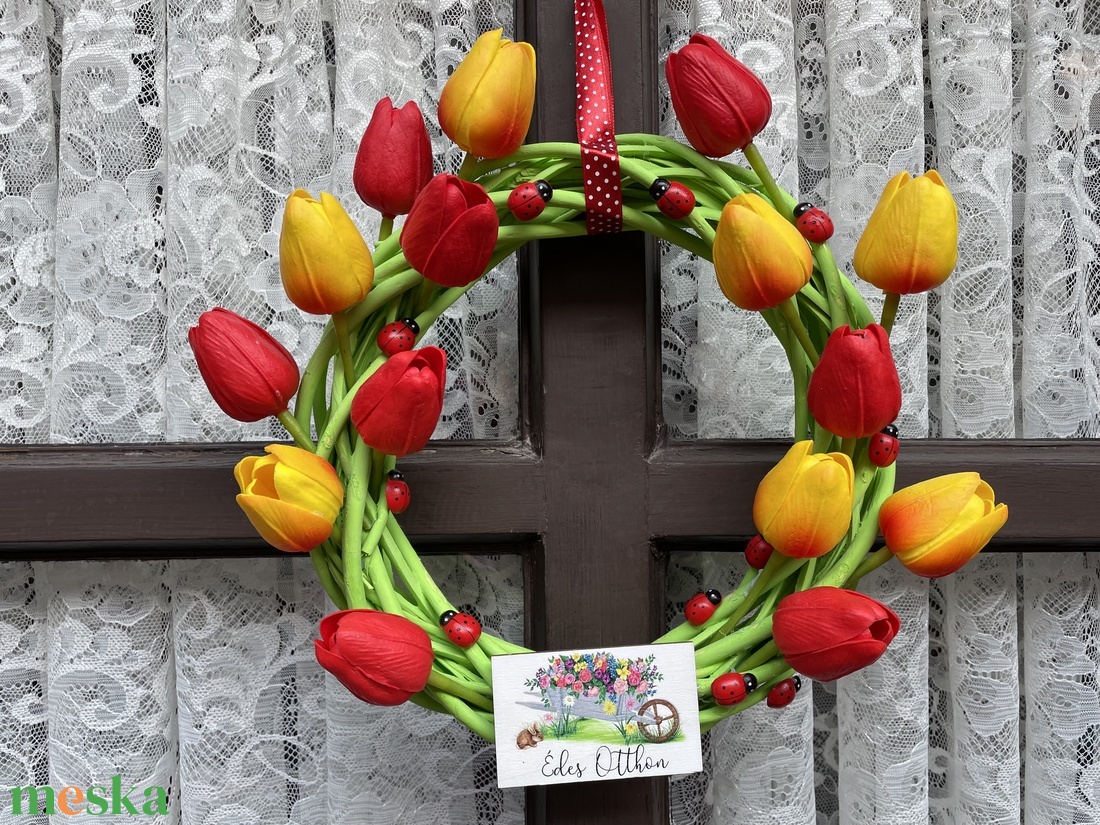 Tulipános ajtódísz fonott - otthon & életmód - dekoráció - ajtó- és ablak dekoráció - ajtódísz & kopogtató - Meska.hu Tulipános ajtódísz fonott - otthon & életmód - dekoráció - ajtó- és ablak dekoráció - ajtódísz & kopogtató - Meska.hu