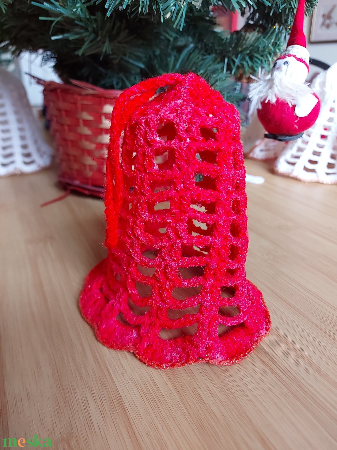 Horgolt harang - karácsony - karácsonyi lakásdekoráció - karácsonyfadíszek - Meska.hu