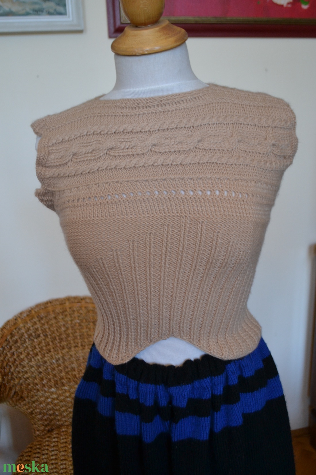 Kötött top - ruha & divat - női ruha - top - Meska.hu