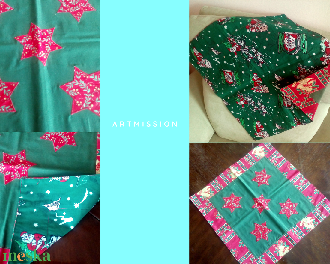 Patchwork kétoldalú terítő, csillag-télapó mintával - otthon & életmód - dekoráció - asztal és polc dekoráció - asztaldísz - Meska.hu Patchwork kétoldalú terítő, csillag-télapó mintával - otthon & életmód - dekoráció - asztal és polc dekoráció - asztaldísz - Meska.hu